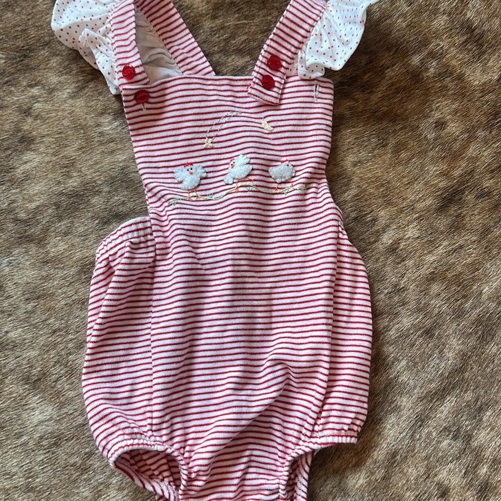 Striped Red and White Kids Bodysuit